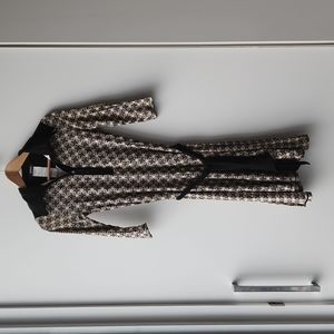 Vintage Morgan Printed Jersey Half Button Tie Dress